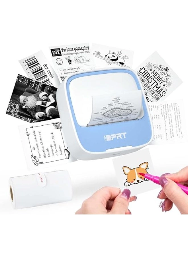 Portable Sticker Maker - Thermal Printer 1 Roll Sticker Paper Blue