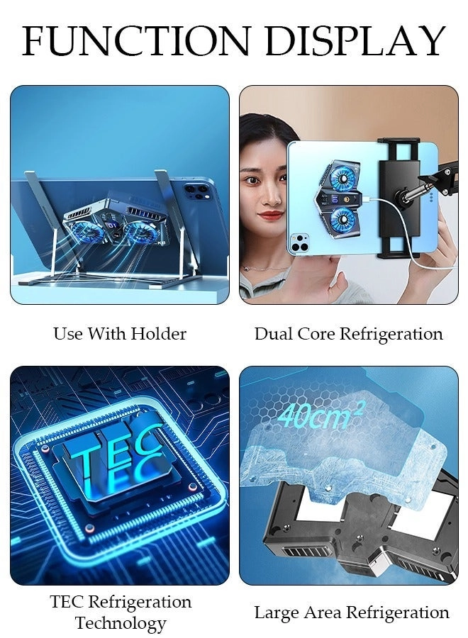 Phone Cooling Fan - Semiconductor Cooling RGB Lights