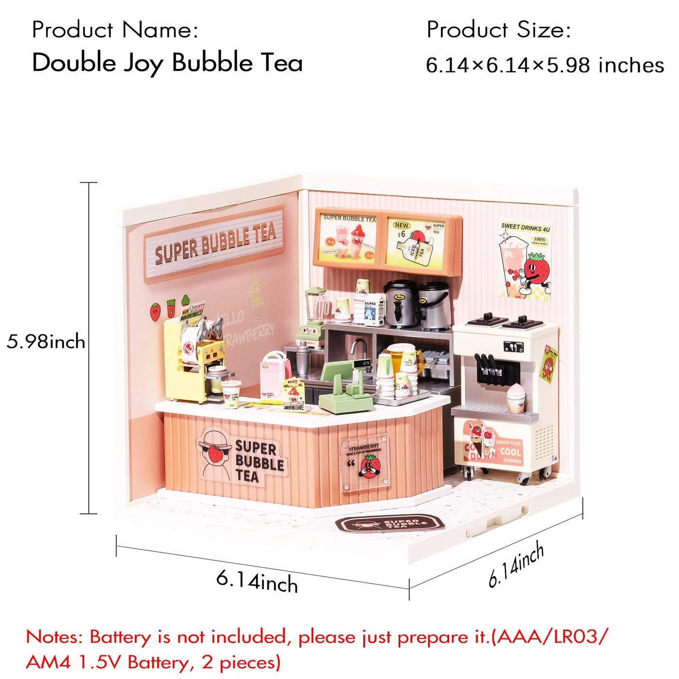 LED Building Blocks - Double Joy Bubble Tea 4 pcs