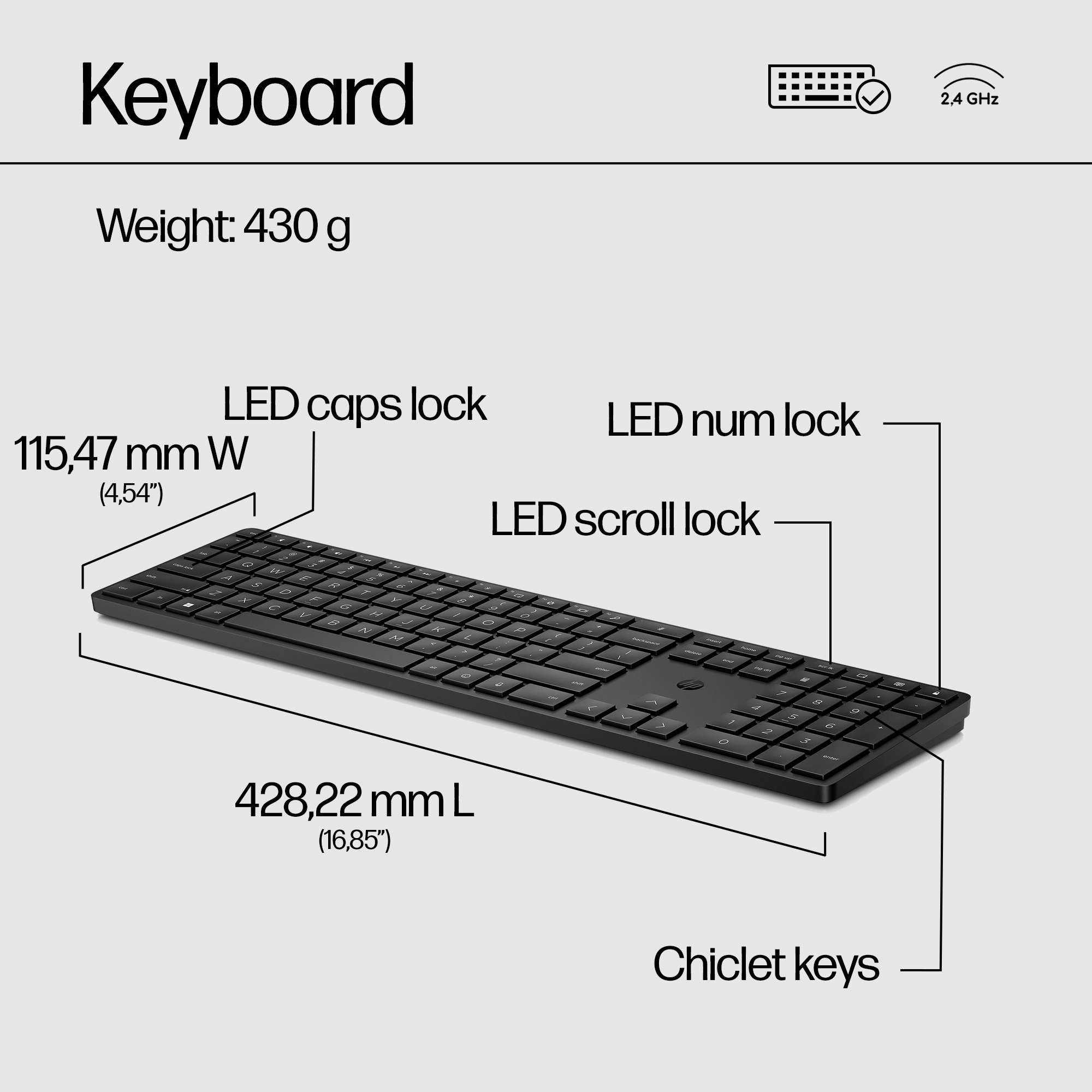 650 Wireless Keyboard And Mouse Combo - AR/EN Wireless