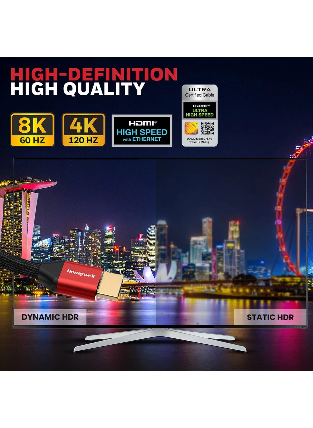 8K HDMI Cable 2m with Ethernet