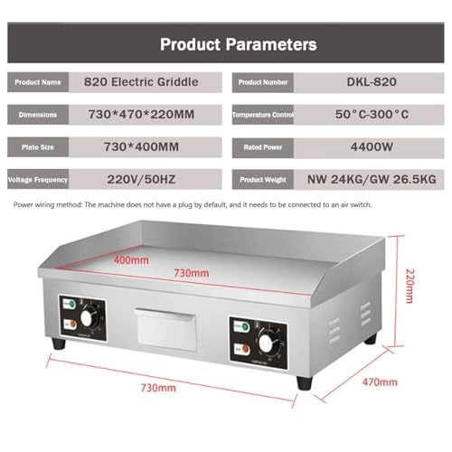 Commercial Electric Griddle - 73 x40cm