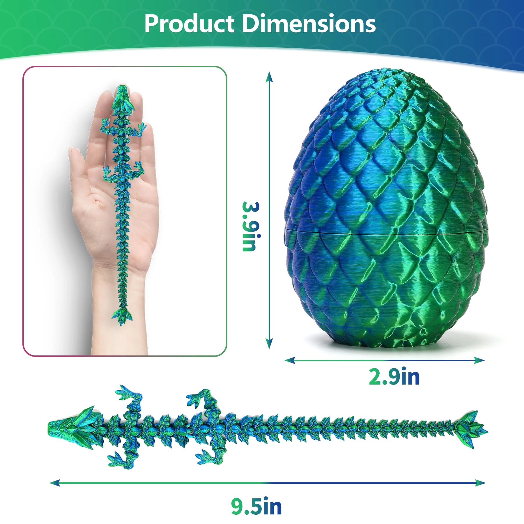 3D Printed Dragon in Egg