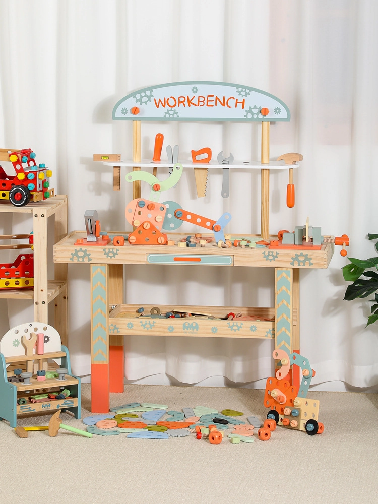 Kids Wooden Tool Bench Set (5551007-MSN23029)