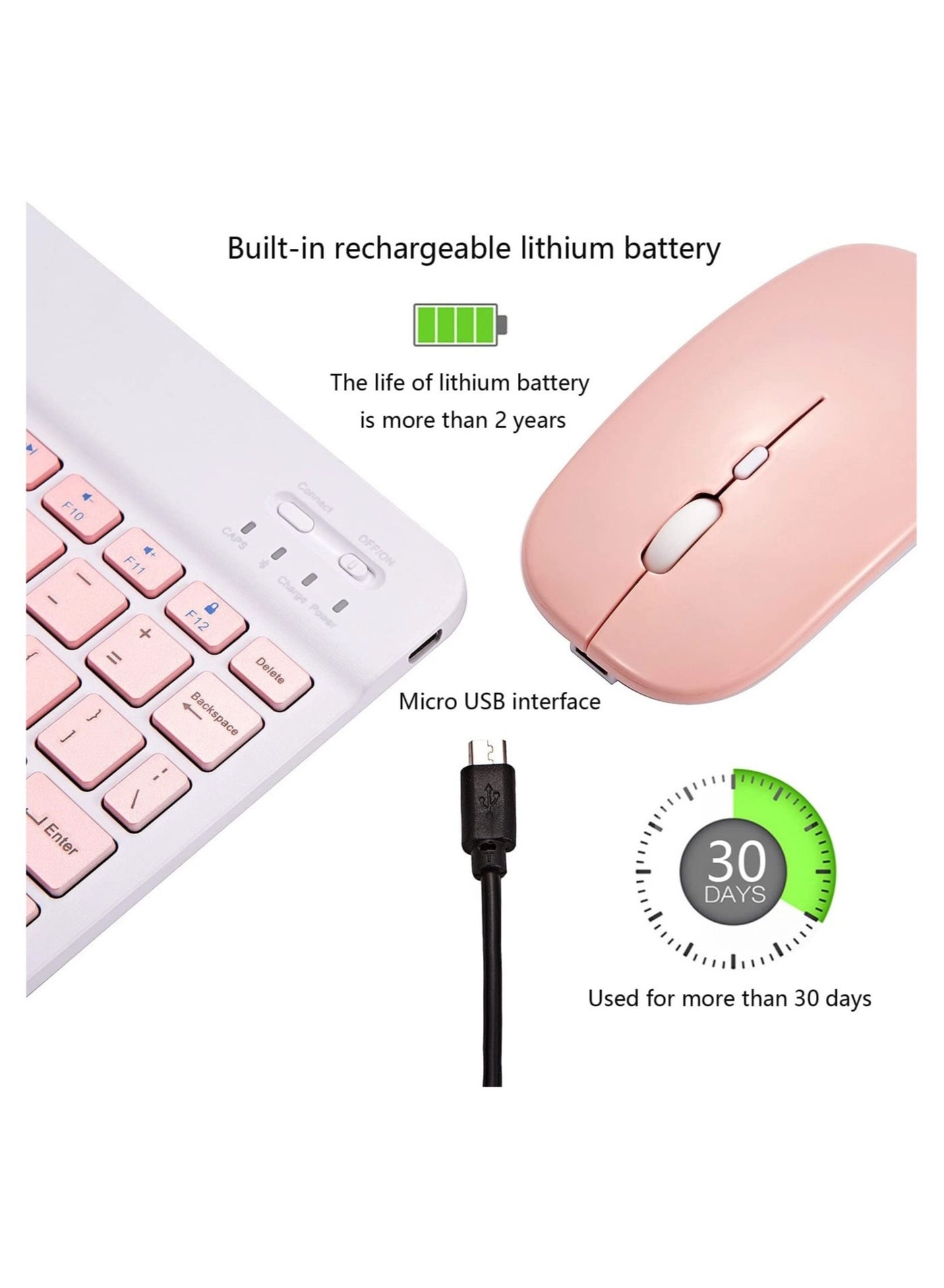 Bluetooth Keyboard and Mouse Combo
