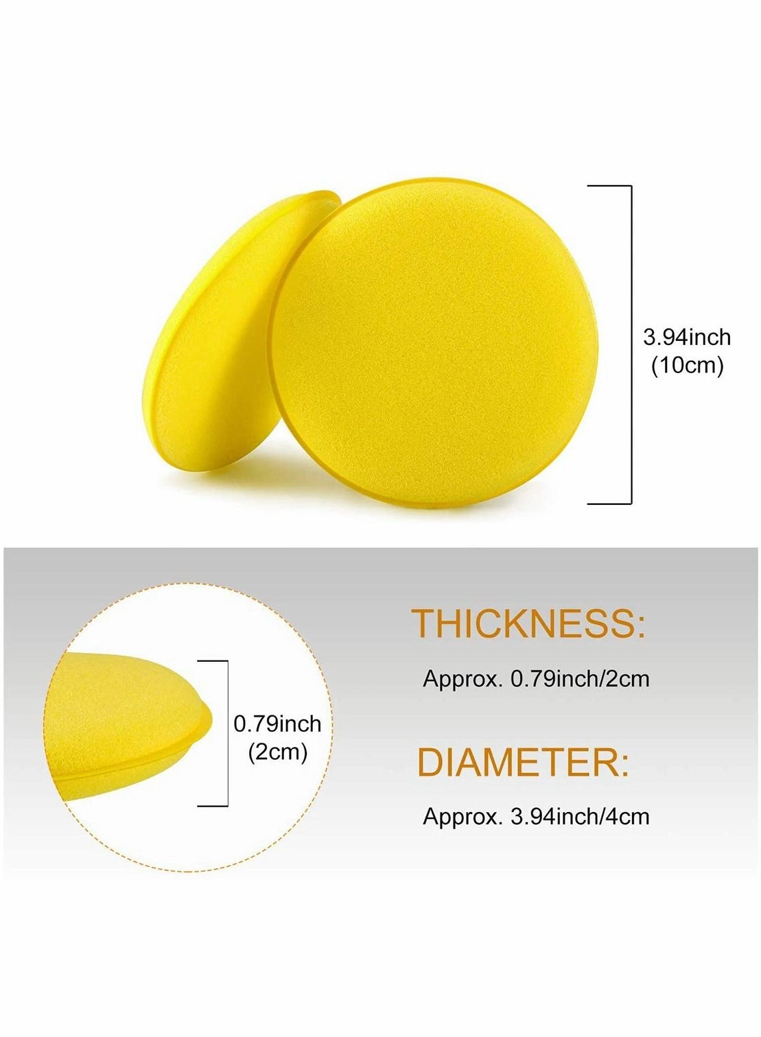 microfibre hand polishing sponge - 130x25 mm
