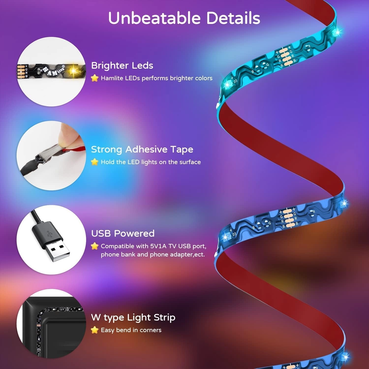 RGB LED Strip Light - 2 Meter