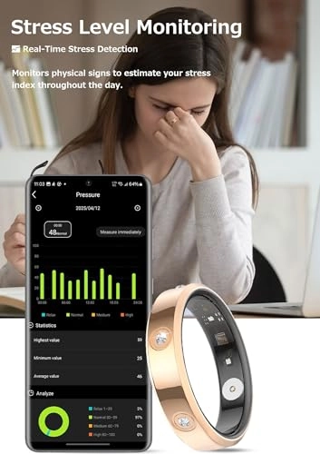 TK7-SMARTRING - Blood Pressure Monitor Heart Rate Monitor Sleep Tracker