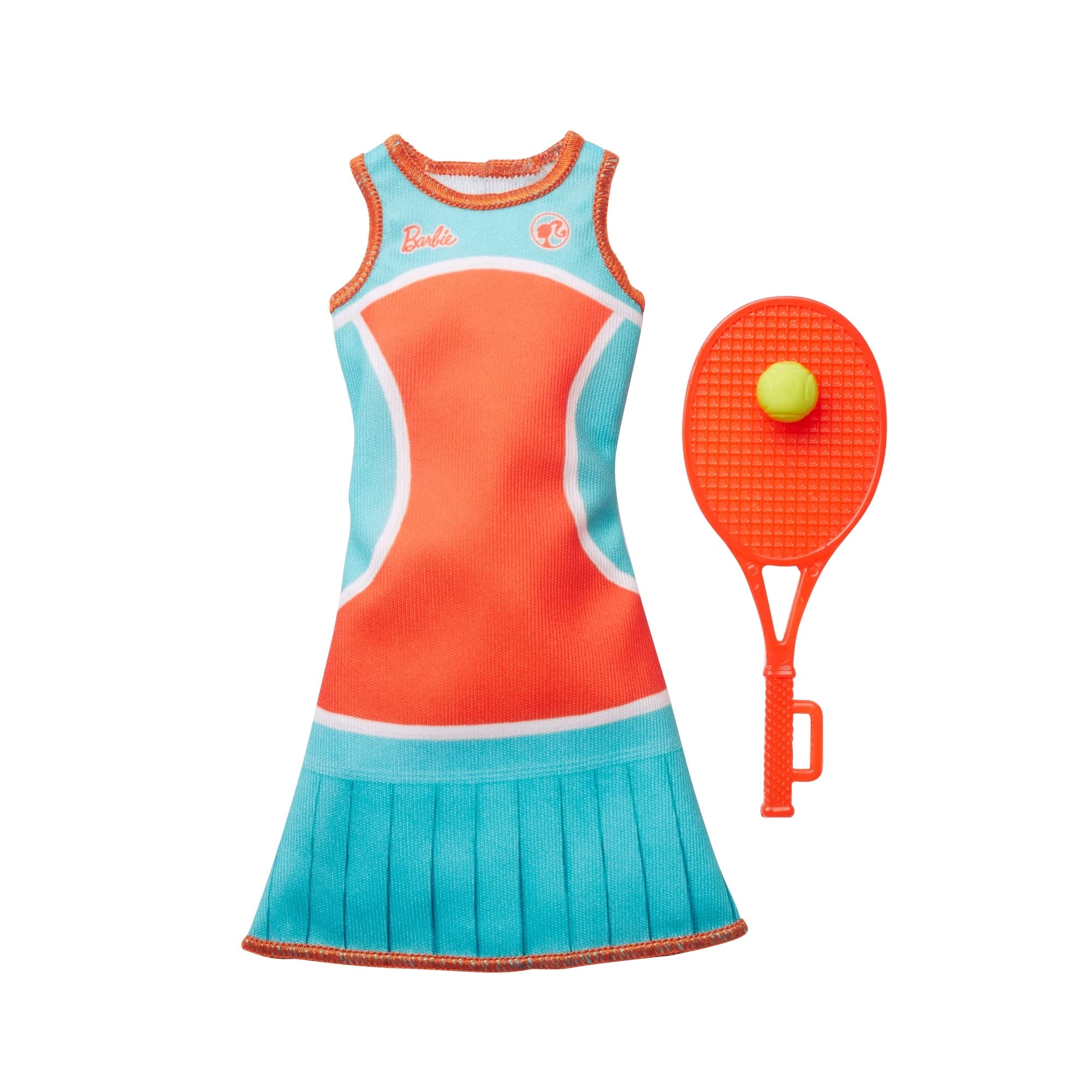 Mattel HBV66 - Fashion Pack Outfit Sportswoman Dress Tennis Racket