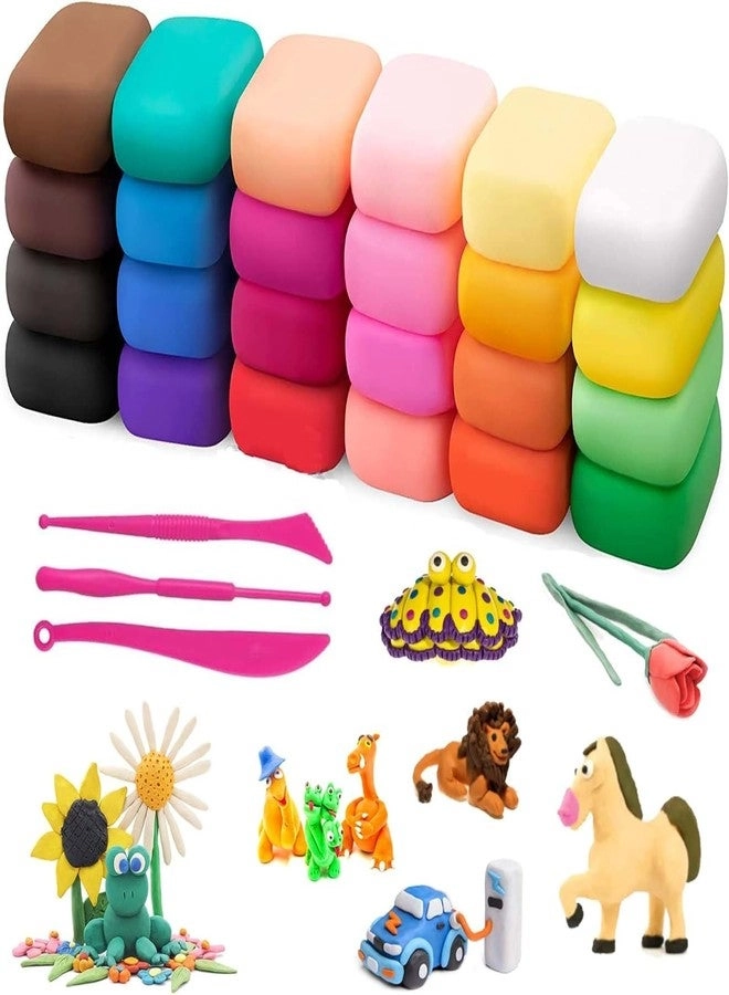 AS TOYS Air Dry Clay - Pack of 12 Colors