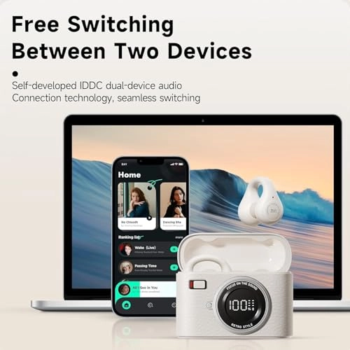 Open Ear Clip Headphones - Wireless Earbud