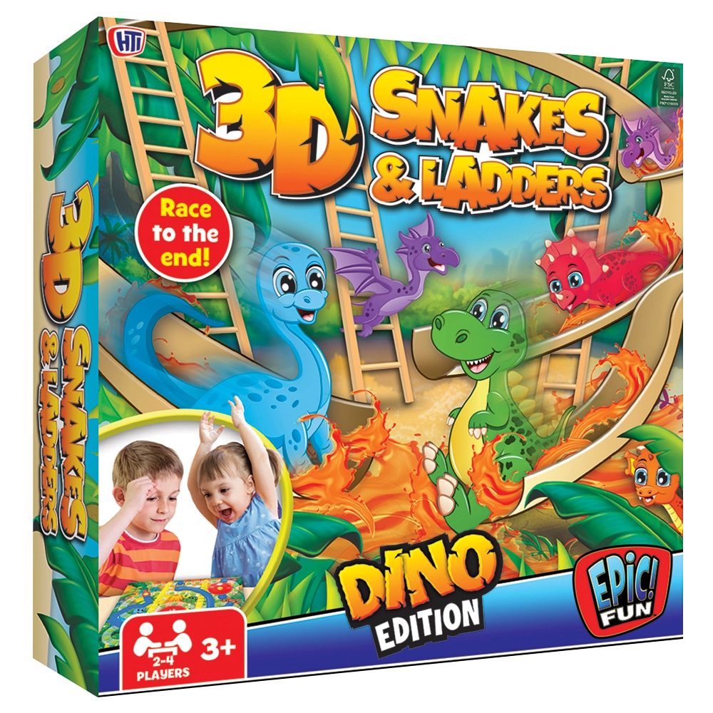 Epic Fun Dino 3D Snakes & Ladders