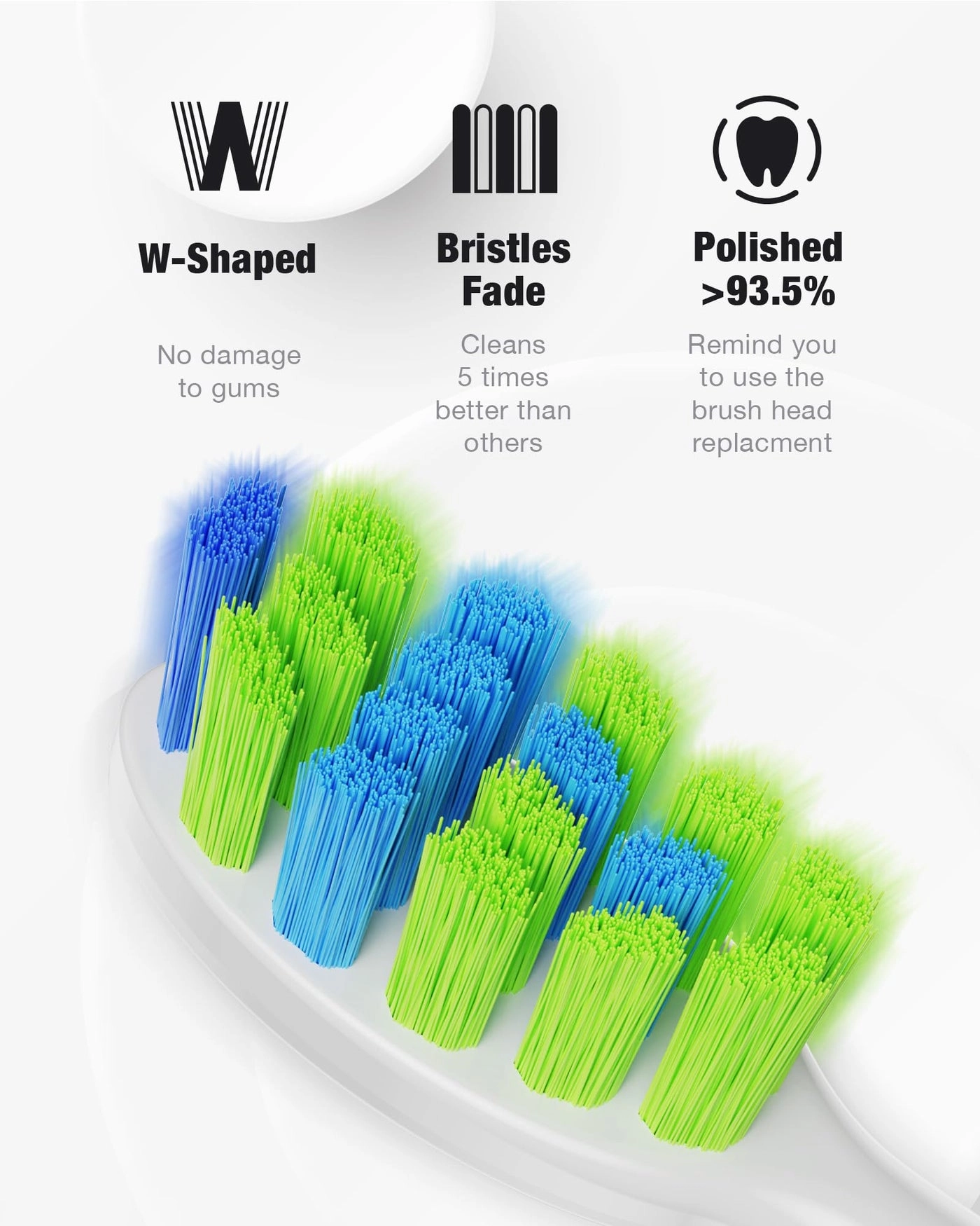 Sonic Electric Toothbrush - 6 Brush Heads 90-Day Battery