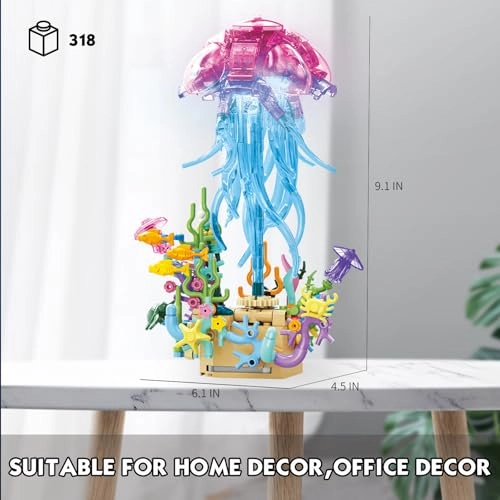 Jellyfish Building Toy Set - Music Box Light Up