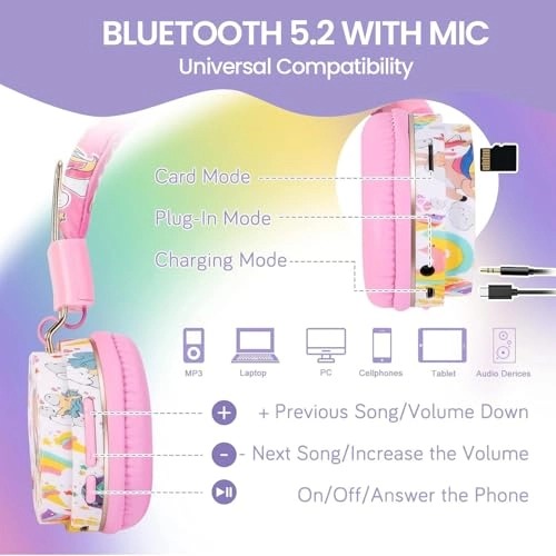 Unicorn - Wireless Headphone + Wristband + Drawstring Bag