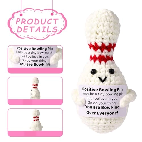 Positive Crocheted Bowling Ball - 11 cm Cotton