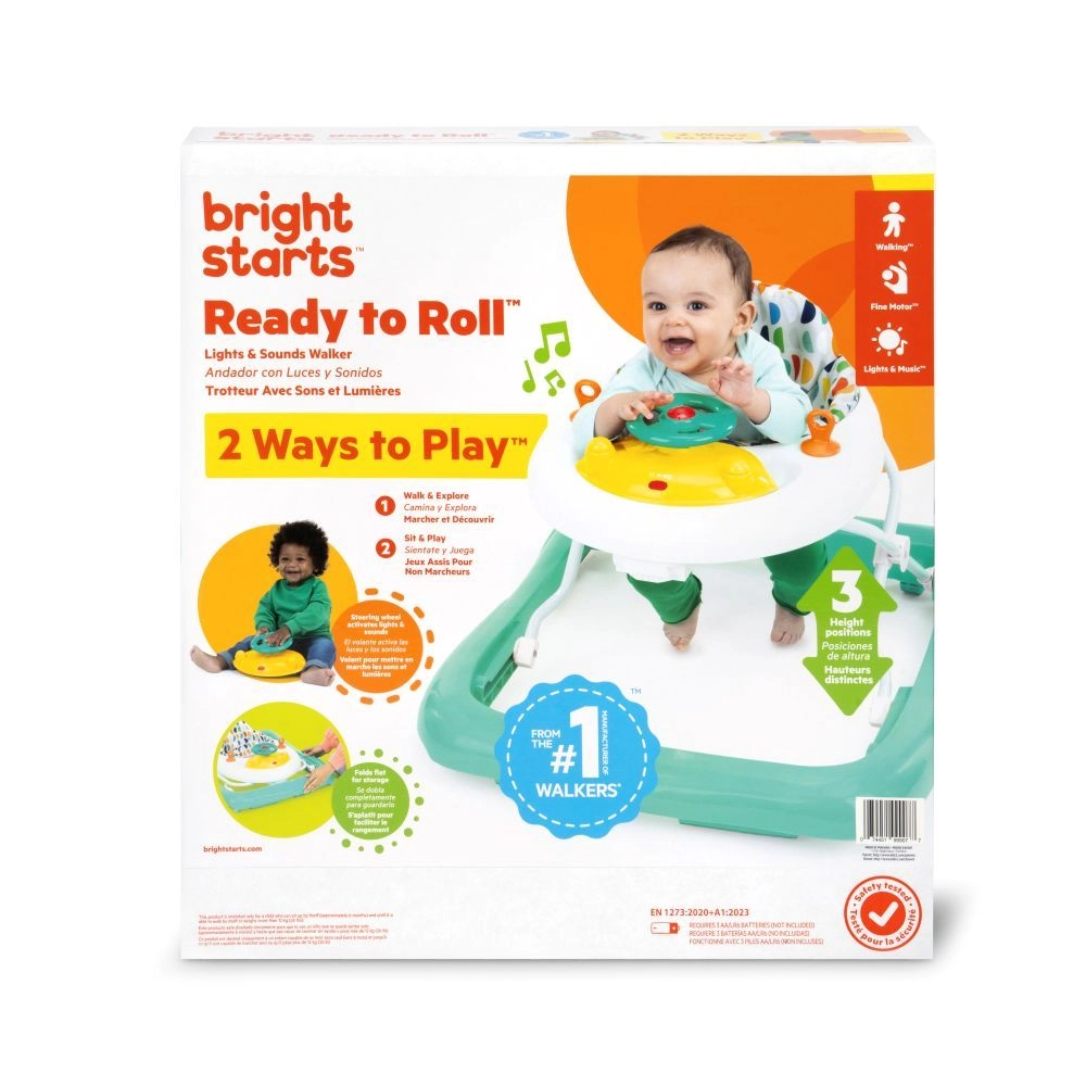 Ready to Roll Lights & Sounds Walker - Light Blue 6 months