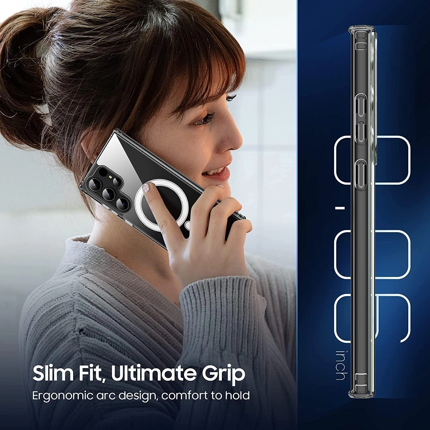 Silicon Magnetic Case for Samsung Galaxy S24 Ultra - Silicon Case Screen Protector