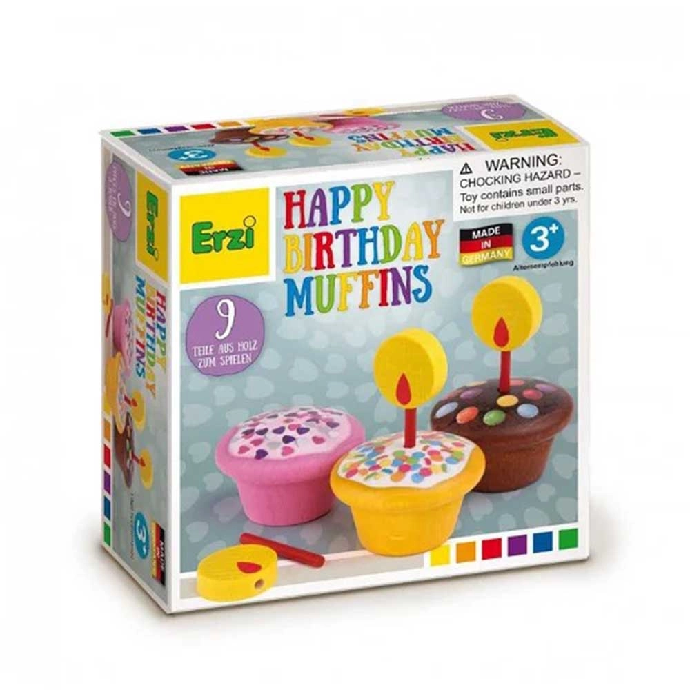 Happy Birthday Muffins Play Toy - 9 pcs (24401497-13155)