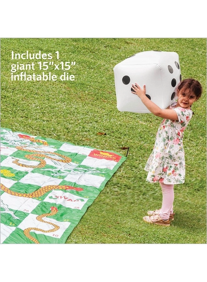 Giant Snakes & Ladders - 9.8 X Foot Playing Mat 15'' Dice
