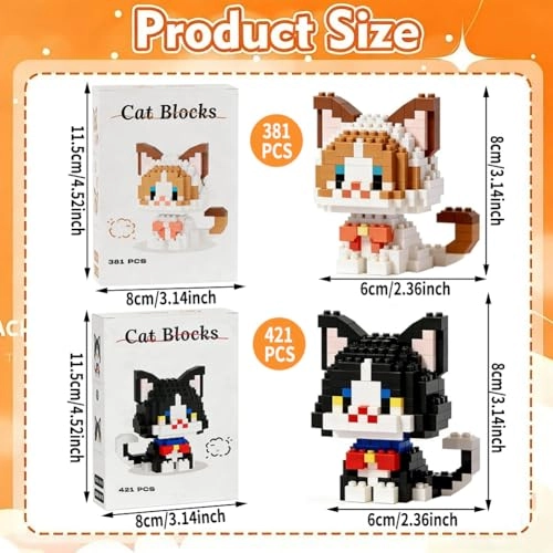 Cat Building Blocks - 2 pcs