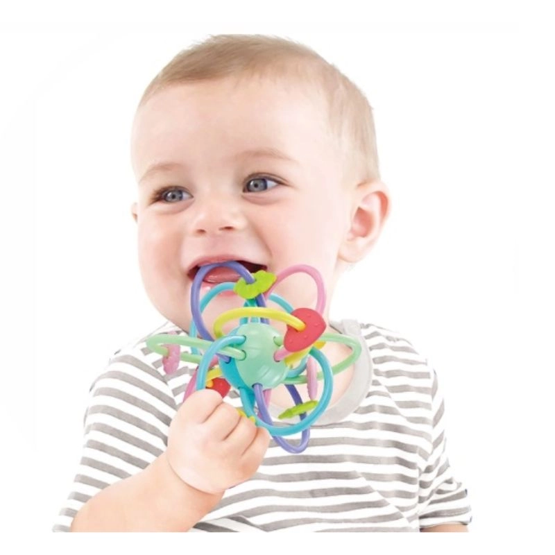 Baby Teething Rattle Toy - Colorful Handheld Sensory