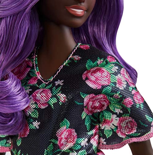 Barbie Fashionista - Lilac Hair Flower Dress