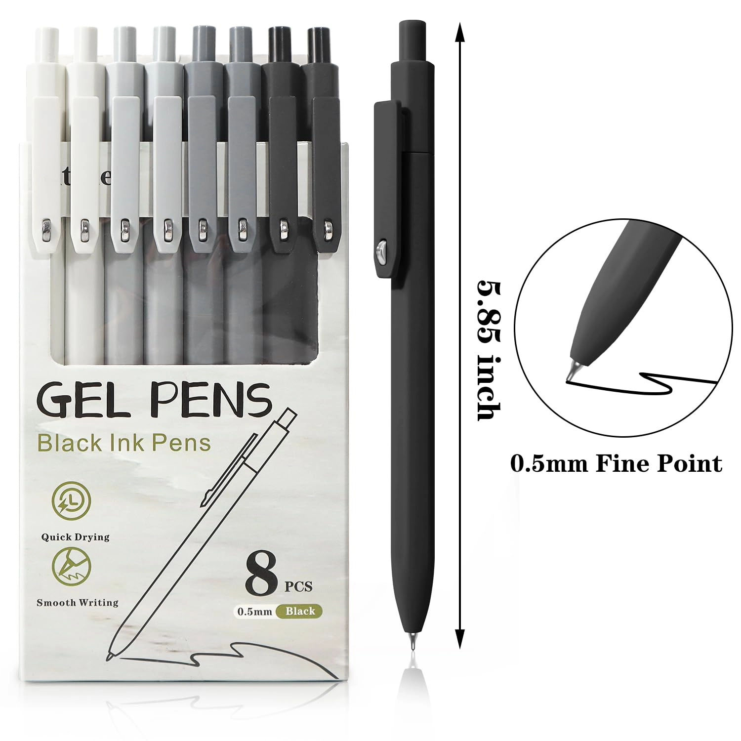 Aesthetic Pens - 8 Pcs 0.5mm