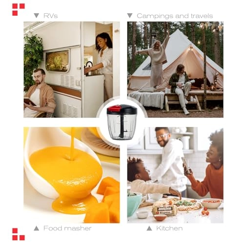 Manual Food Processor - 900 ml three blades