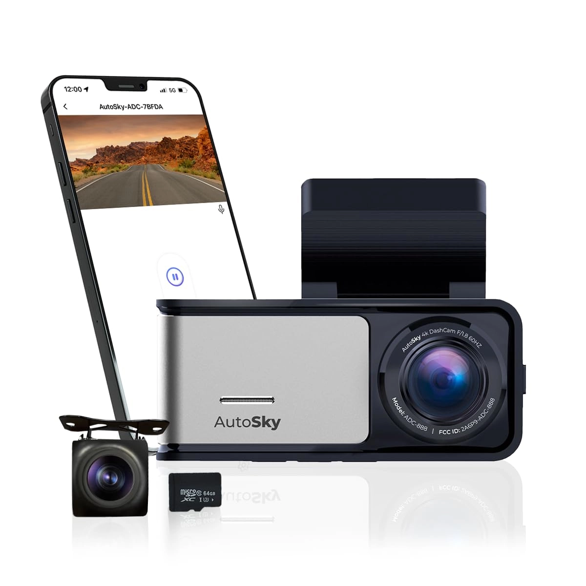 Promaster Electronic 4K Dual Dash Cam - 4K 1080P