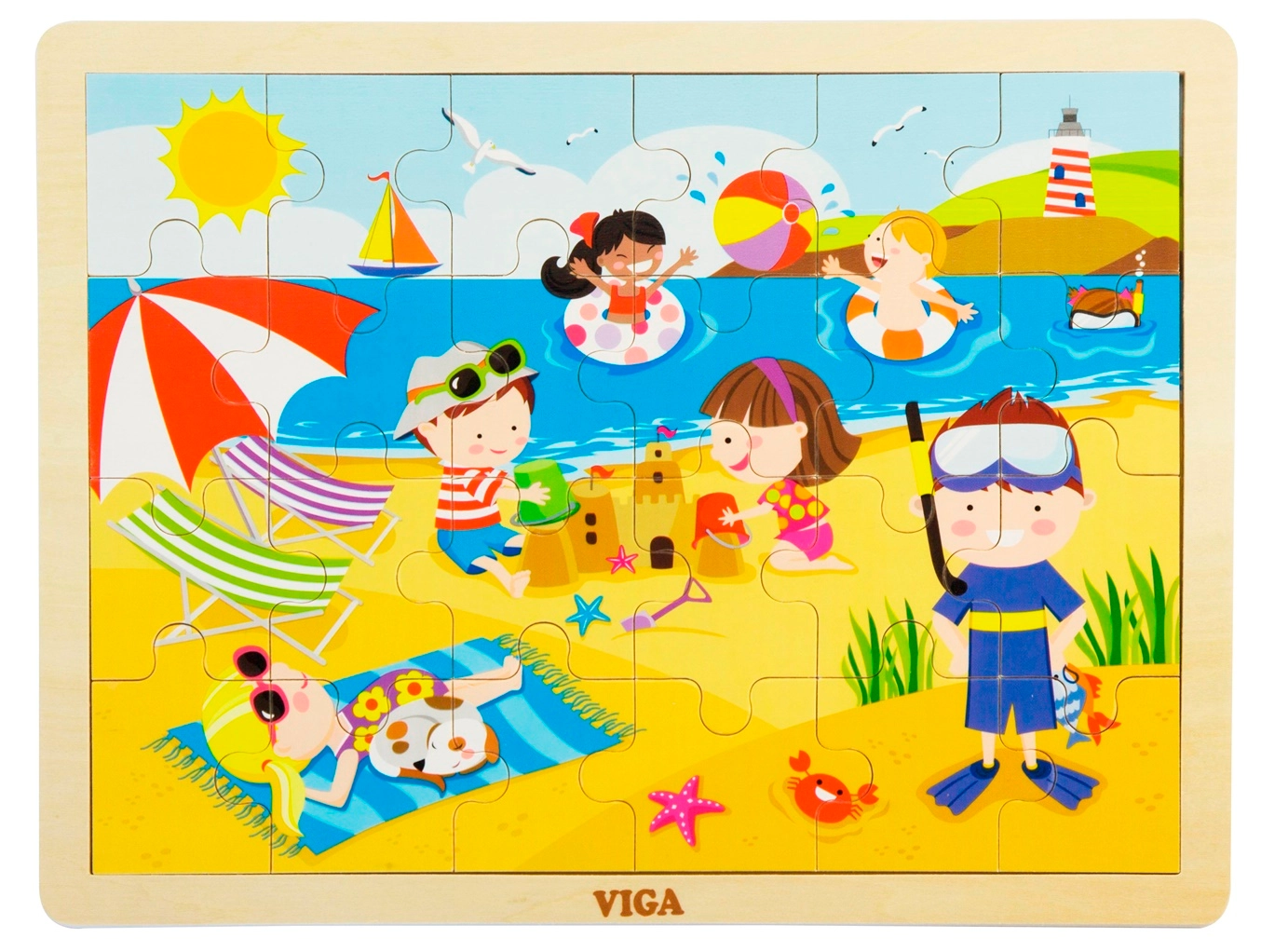 VIGA Summer Puzzle (PCG-51270) - 24 pcs