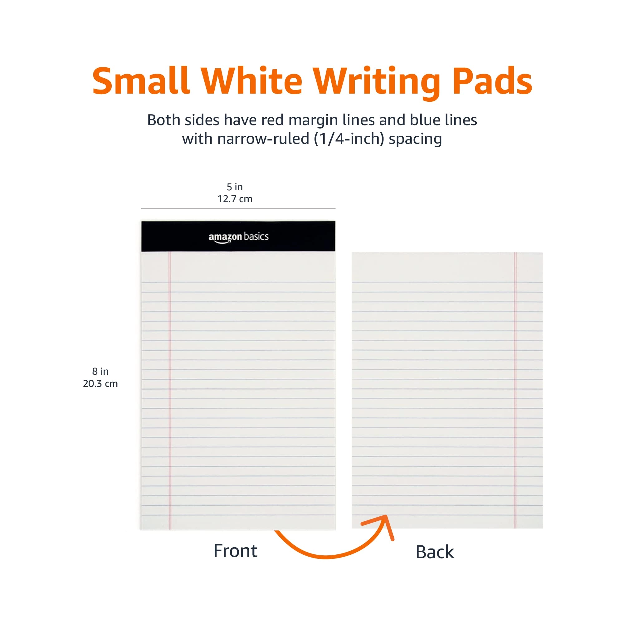 Writing Note Pad 5 x 8-inch - Lined 50 Sheets