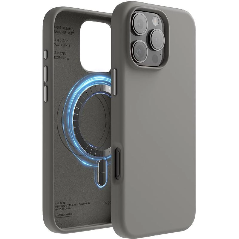 Magnetic Silicone Back Cover Mobile Case with MagSafe for iPhone 16 Pro Max