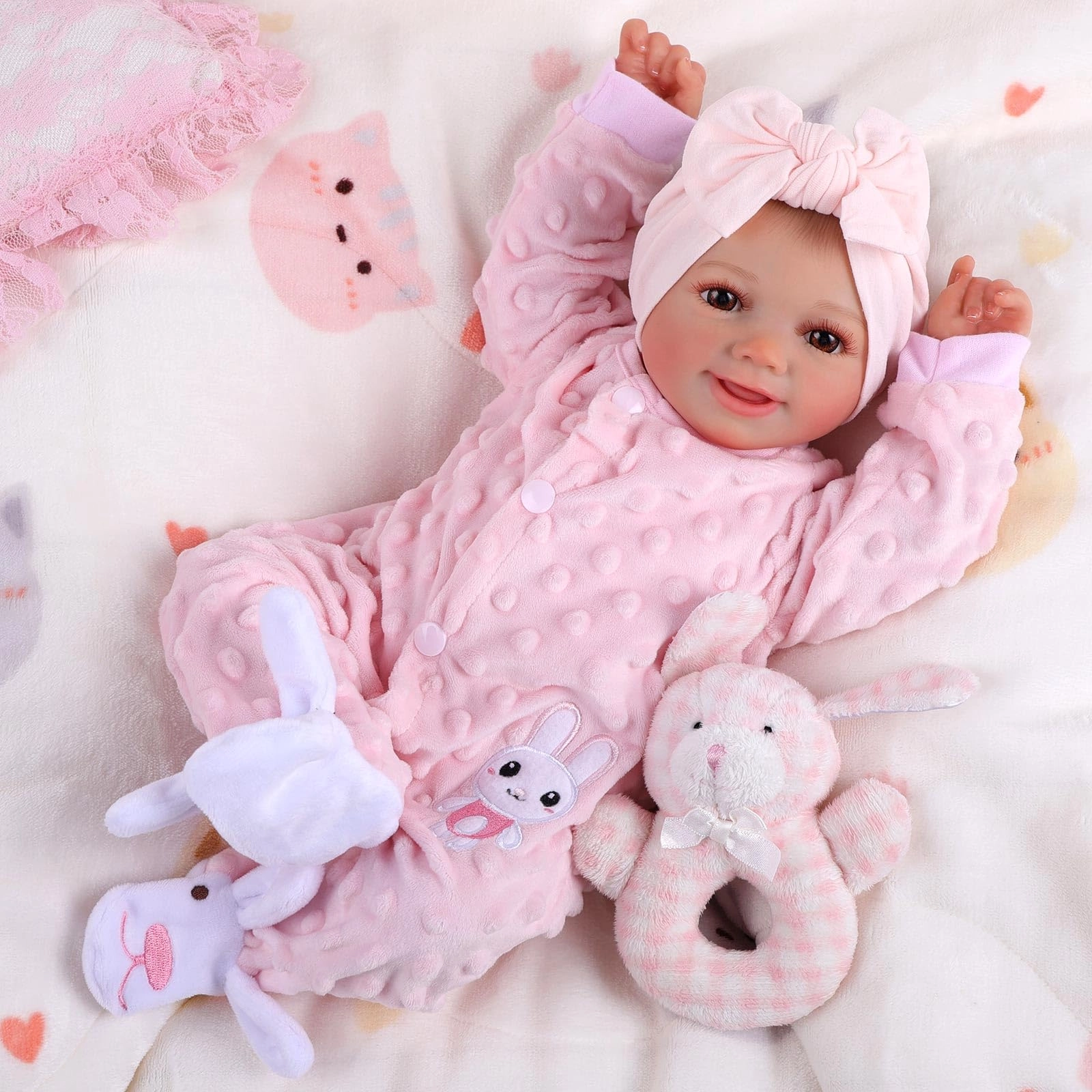 BABESIDE Sunny Reborn Baby Doll - 17Inch Vinyl Cotton Ages 3+