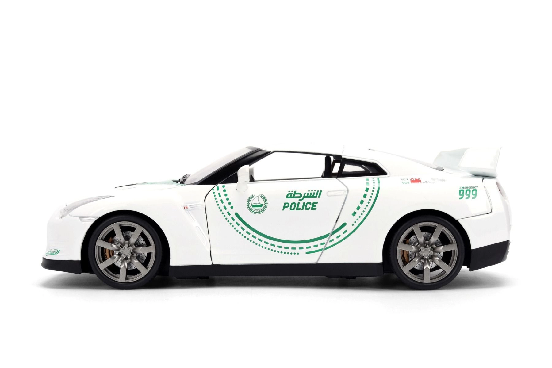 Dubai Police Nissan GT-R - Die-Cast Metal Body - 1:18