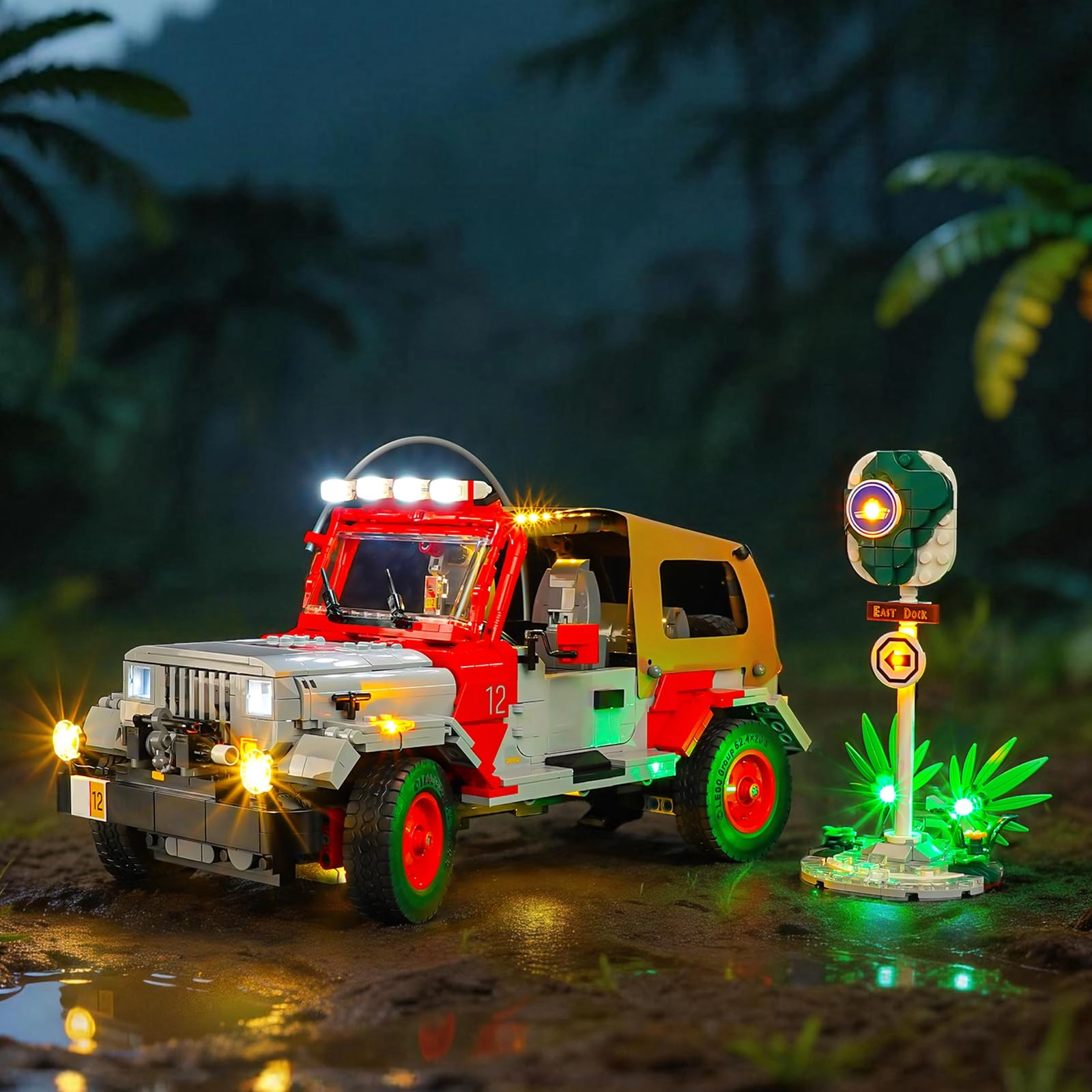 BRIKSMAX LED Lighting for LEGO Jurassic Park Jeep Wrangler - Jurassic World