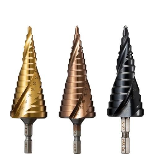 Cobalt Cone Step Drill Bit - Cobalt 1 Piece 3-12/3-14/4-12/4-20/4-22/4-25/4-32/5-21/5-27/6-24mm