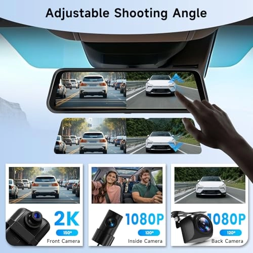 WiFi Mirror Dash Cam - 2K