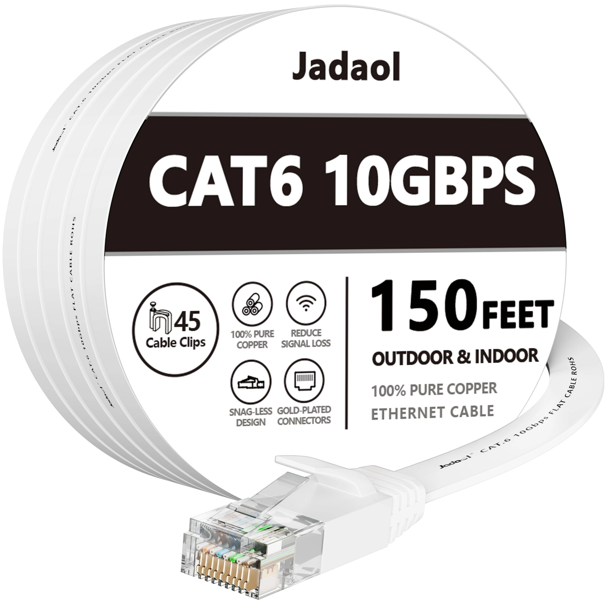 Jadaol Technology Cat6 Ethernet Cable - 150ft Bundle