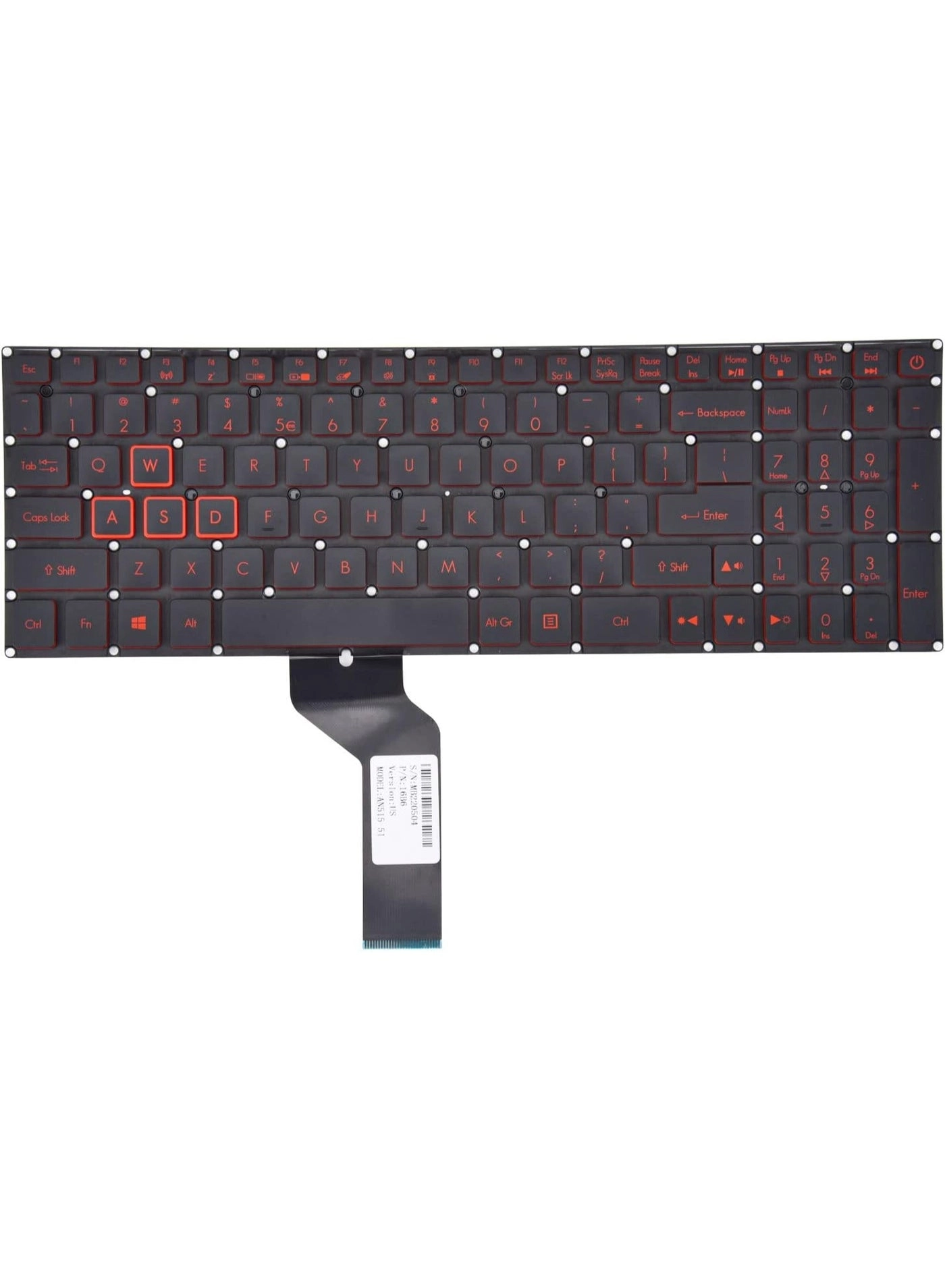 Terabyte Nitro 5 - Red Frame Backlit US Layout