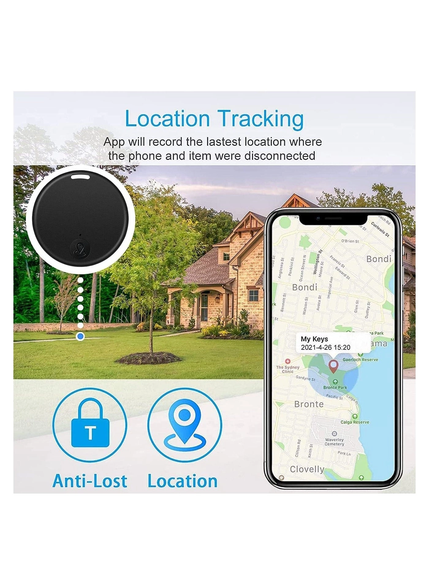 Bluetooth Key Finder Locator - 4 Pack