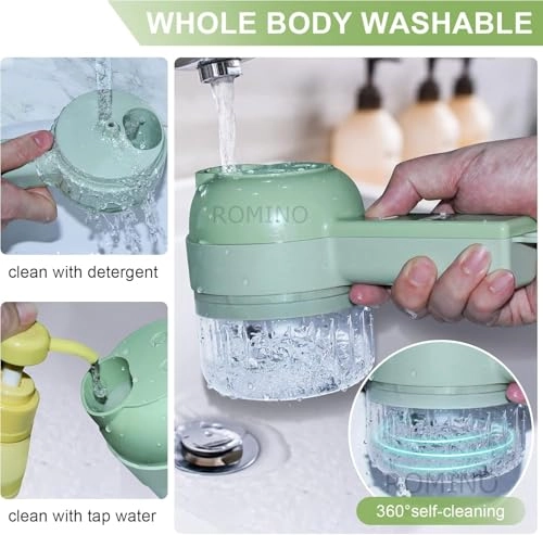 4-in-1 Electric Vegetable Chopper Cutter - Rechargeable