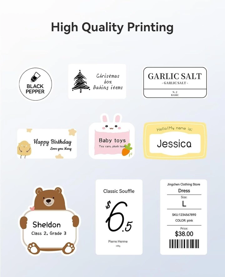 Bluetooth Label Maker Machine - Thermal Ink-Free Printing