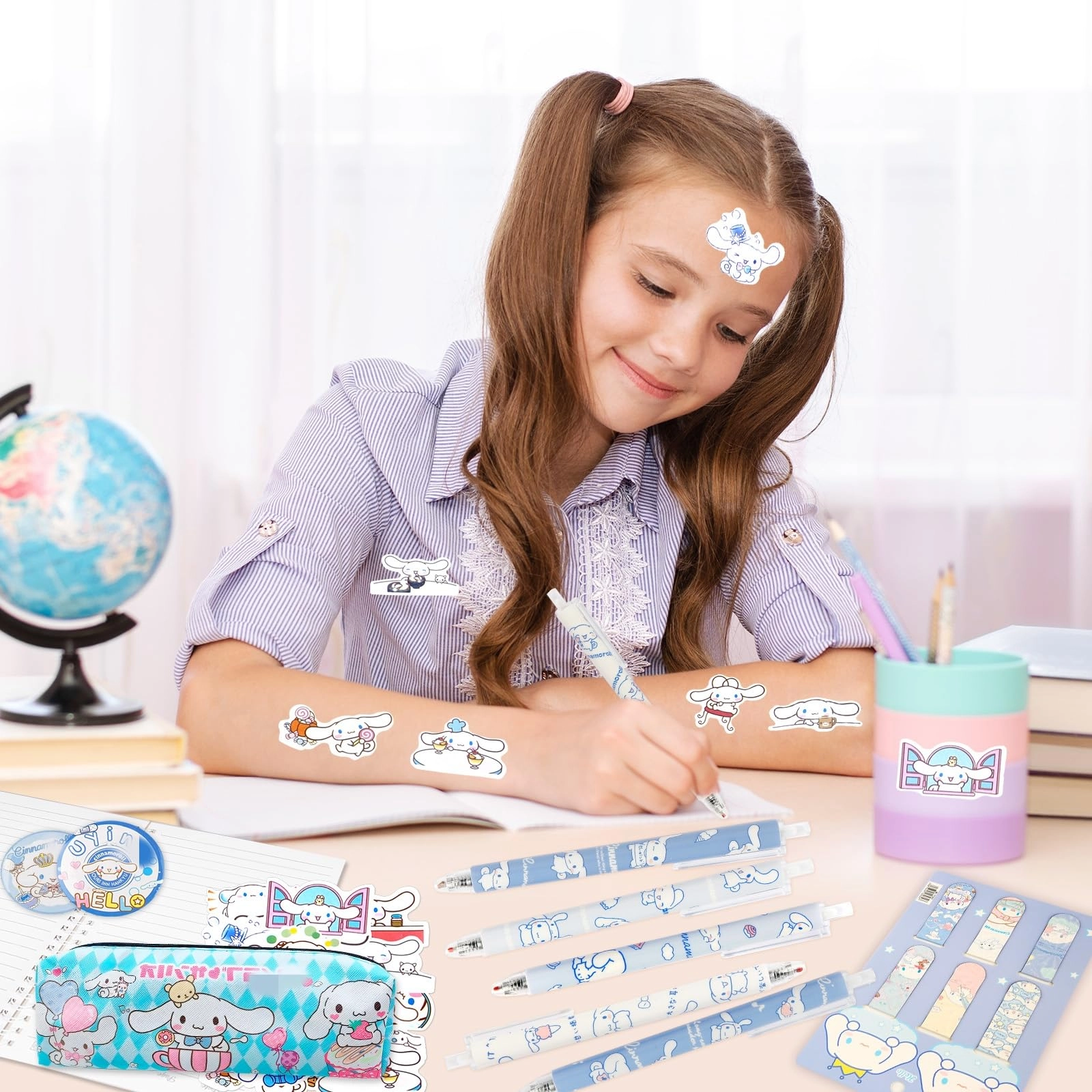 Stationery Set - Blue Large Capacity
