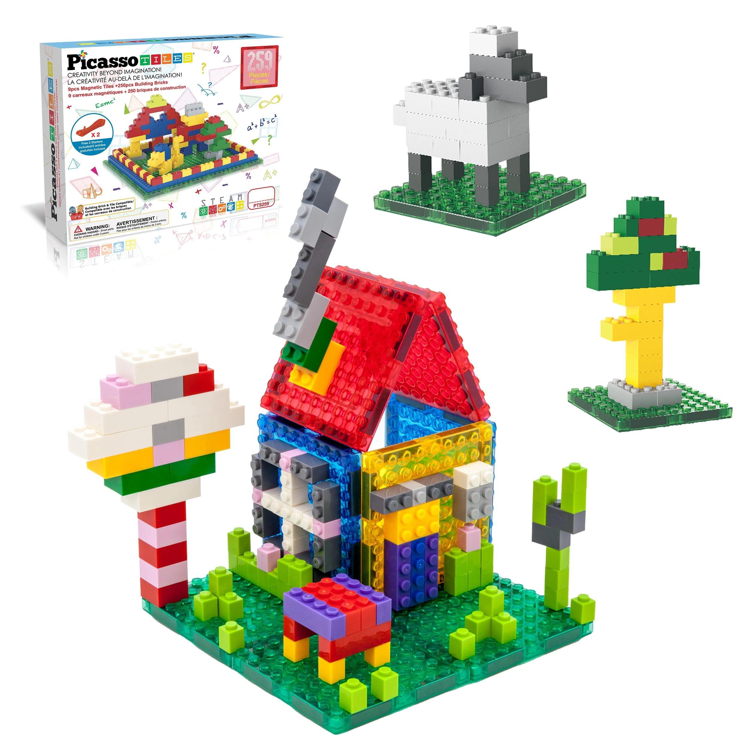 PicassoTiles Magnetic Building Brick Combo - 259pcs