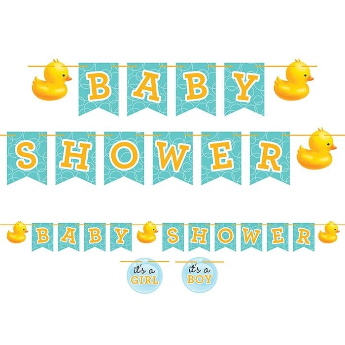 Party Zone Bubble Bath Shaped Ribbon Banner