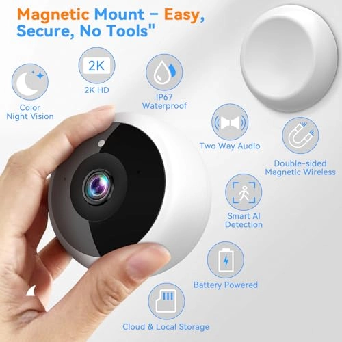Magnetic Security Camera 2K Pack