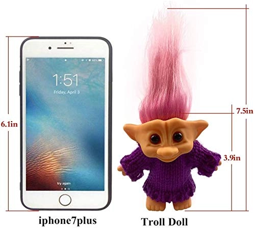Troll Doll - 7.5in Black+Purple Pack