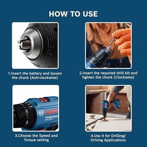 GSB 180-Li - 1.5 Ampere-hour + Drill Bit Set + Screw Bit Set