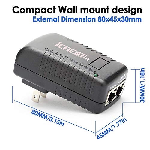 Gigabit POE Injector - 24V 18W 2 ports